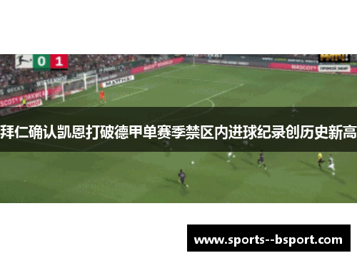拜仁确认凯恩打破德甲单赛季禁区内进球纪录创历史新高